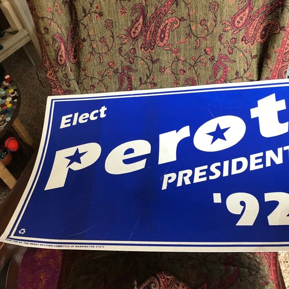 Perot Presidential Campaign 1992 Sign & Political Button Lot Vintage Political - Picture 3 of 11